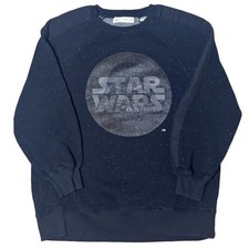 Zara Sweater Kids Boys 13-14 S Black Pullover Star Wars Darth Vader Crewneck 90s