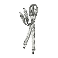 Bristol Novelty BA1028 Suspenders Braces  Unisex  Silver Sequin, Mens, One Siz