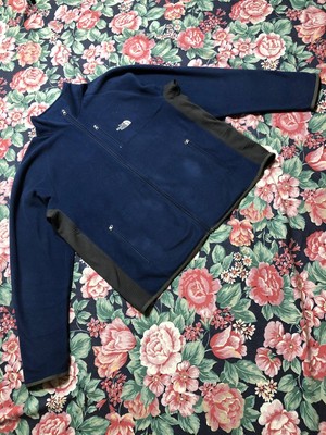 The North Face Retro Fleece Jacket Navy Blue Full Zip Men s SunFaded Distressed