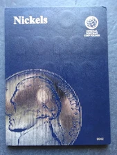 Whitman Jefferson Nickels Nickel Coin Folder Plain Album Book 9042