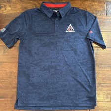 COLORADO AVALANCHE NHL Navy Polo Size Large Fanatics Authentic Pro EUC