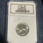 1962 25c Washington Silver Quarter Dollar NGC MS66 Brilliant Uncirculated