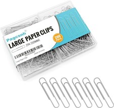 200 Pack 2In Jumbo Heavy Duty Paper Clips, Large Stainless Steel PaperClips for