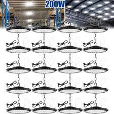 20Pack 200W UFO LED High Bay Light Factory Warehouse Commercial Light With Plug