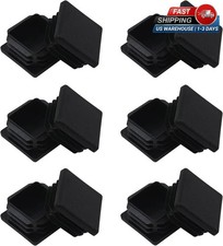 12 Pack 1-1/2 Inch Square Plastic Plug, Insert Tubing End Cap for Square Tubing