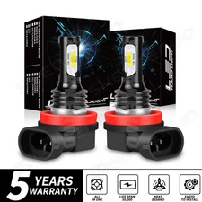 2X 2-Sides H11 LED Headlight Kit White 6000K Bulbs High/Low Beam