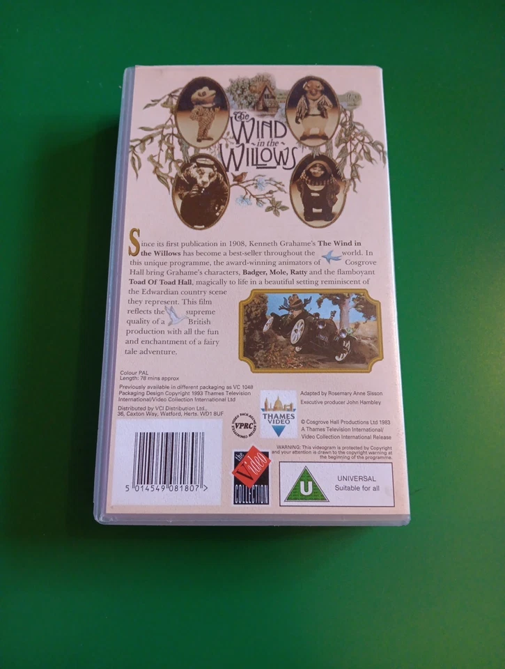 The Wind In The Willows VHS Feature Film David Jason Video TESTED - Image 2 of 3