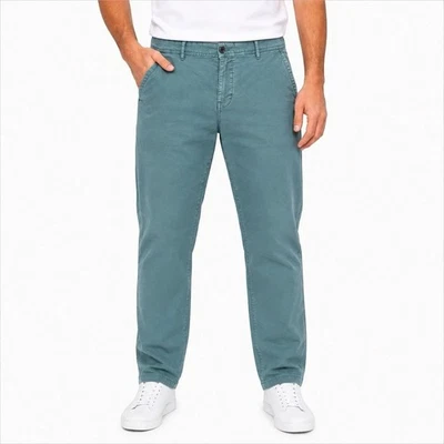 Pantalon chino homme SCOTCH & SODA STUART taille W36 L30 slim fit bleu stretch - Photo 1/4