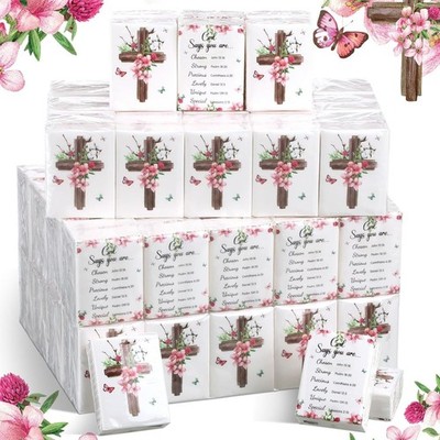 120 Pack Christian Pocket Tissues Gifts Bulk 4 Ply Bible Verse Travel Packs