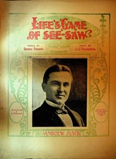 Life's Game of See Saw Sheet Music December 19 1897 New York Journal