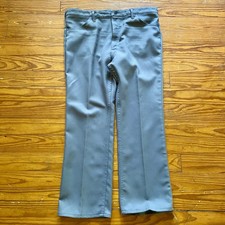 VTG Wrangler 40 x 30 USA MADE Gray Wrancher Bootcut Dress Jeans 82GY