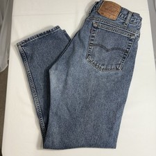 Vintage Men's Levi's 505 Red Tag Medium Wash Denim Jeans 36x30 USA 1992