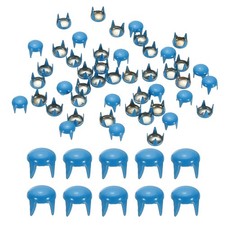 5mm Metal Studs Spots 100Pcs Round Dome Claw Beads Nailhead, Blue