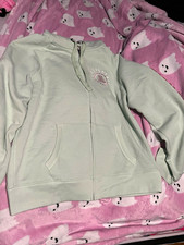 Aeropostale Full Zip Fleece Hoodie Pockets Green L Women