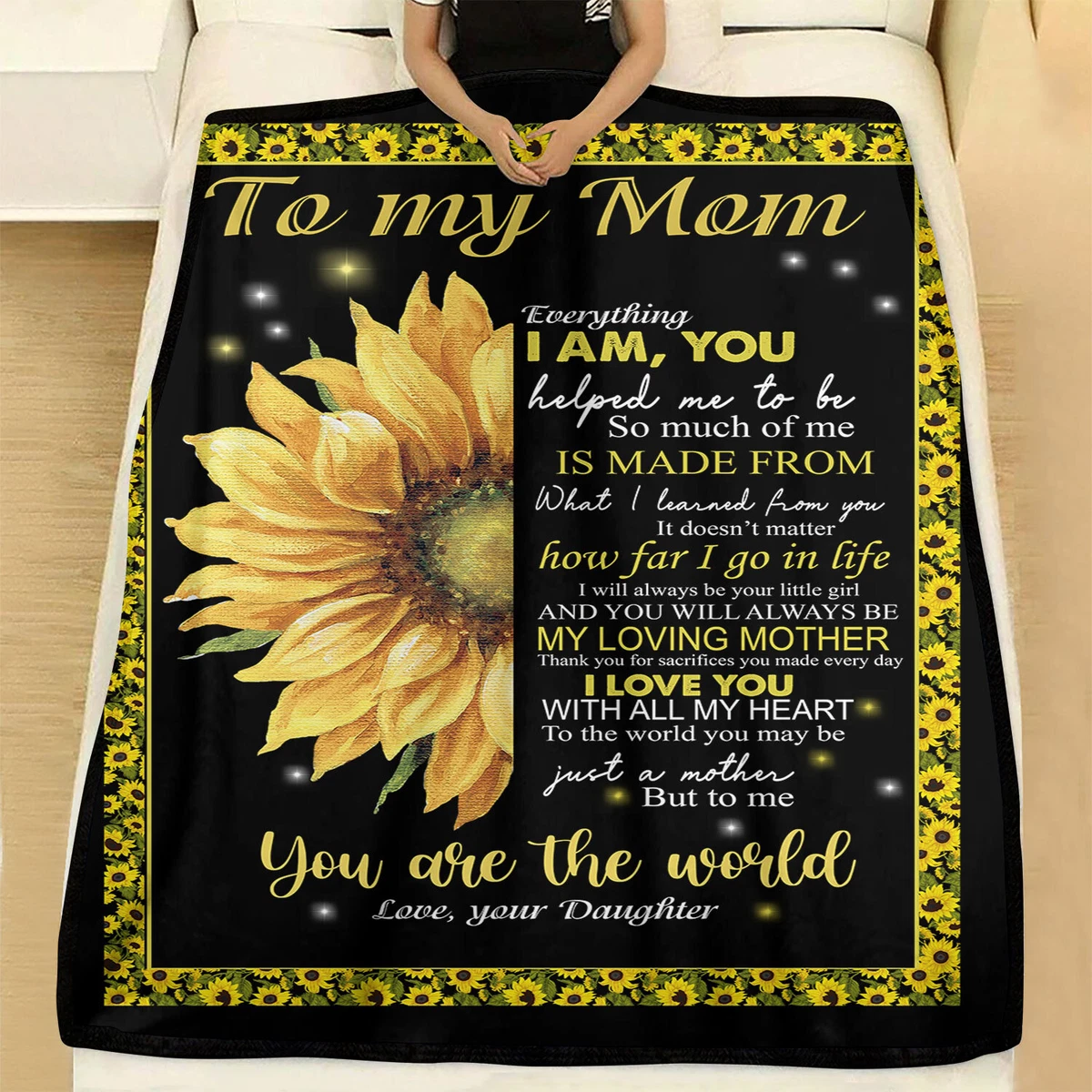 To my mom sunflower blanket sale