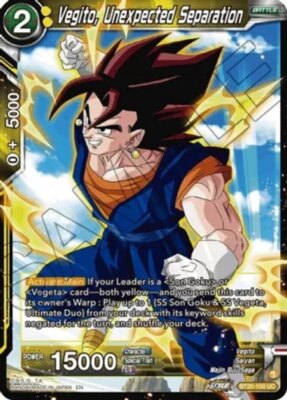 NM-Mint DBS:M Vegito, Unexpected Separation - BT20-100 - UC - Foil Power Absorbe