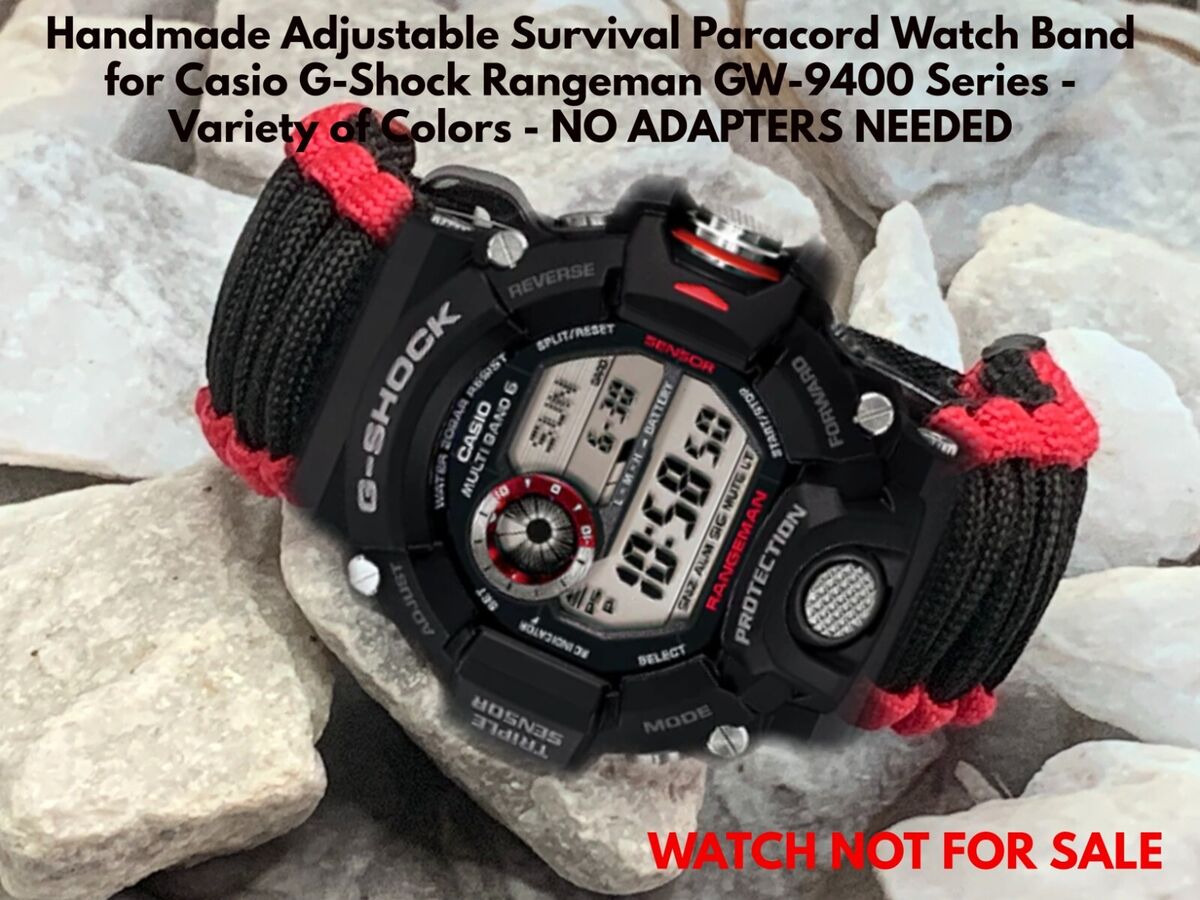 Casio G-Shock Rangeman GW-9400 Series Adjustable Paracord Survival Band  Colors