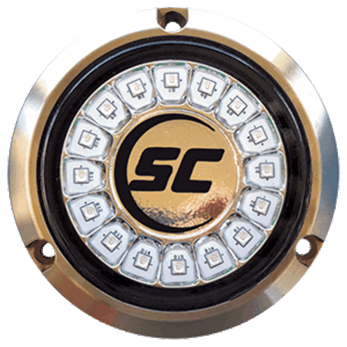 Shadow-Caster Great White Single Color Underwater Light 16 LEDs Bronze Boat