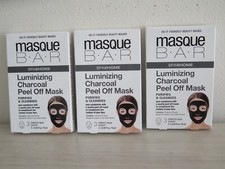 Masque Bar Luminizing Charcoal Peel Off Masks 6 Single Use Masks, 3 Boxes