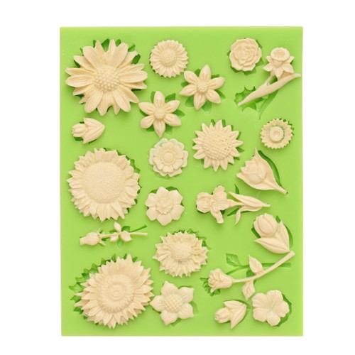 22 Flowers Mould Silicone Cake Decorating Fondant Icing Sugar Paste Resin Crafts - Picture 2 of 6