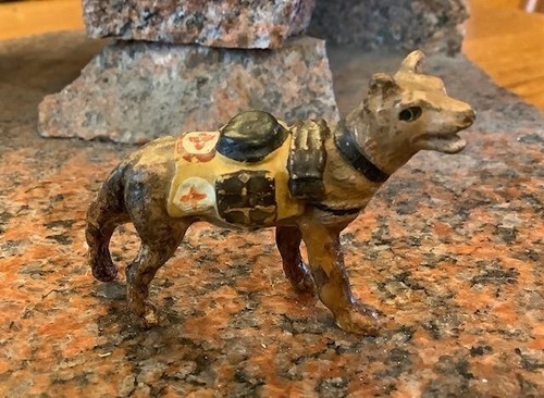 Rare Vintage Composition German Red Cross SA Political Dog