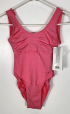 Danskin NYCB Women  s Size Petite XS 0-2 Camellia Rose Scallop Trim Leotard NWT