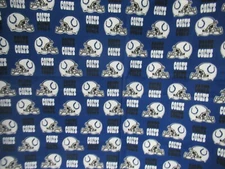 INDIANAPOLIS COLTS -NFL  100% COTTON FABRIC  28" BY 56" W  VTG.  1994  NEW