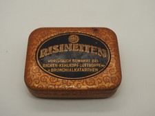 alte Blechdose Risinetten Medizin Katarrhen