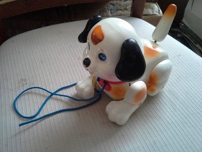dog on a string toy
