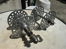 Road bike Hubs Prior Swiss cheese high flange 40s moyeux velo France Ultra Rare