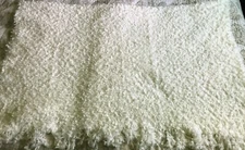 Storehouse - Summer Weight White Fuzzy Throw - 6' x 4’
