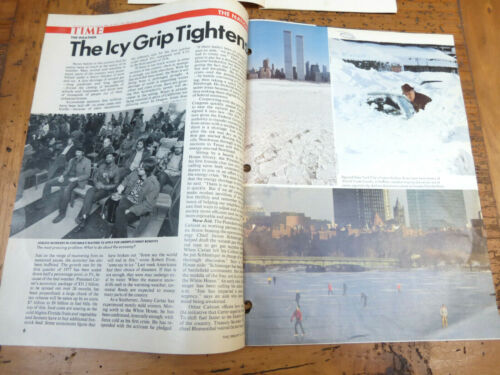 February 14th 1977 ICY Grip BIG Freeze TIME Magazine CLIP USA Photos ENERGY - Afbeelding 1 van 2