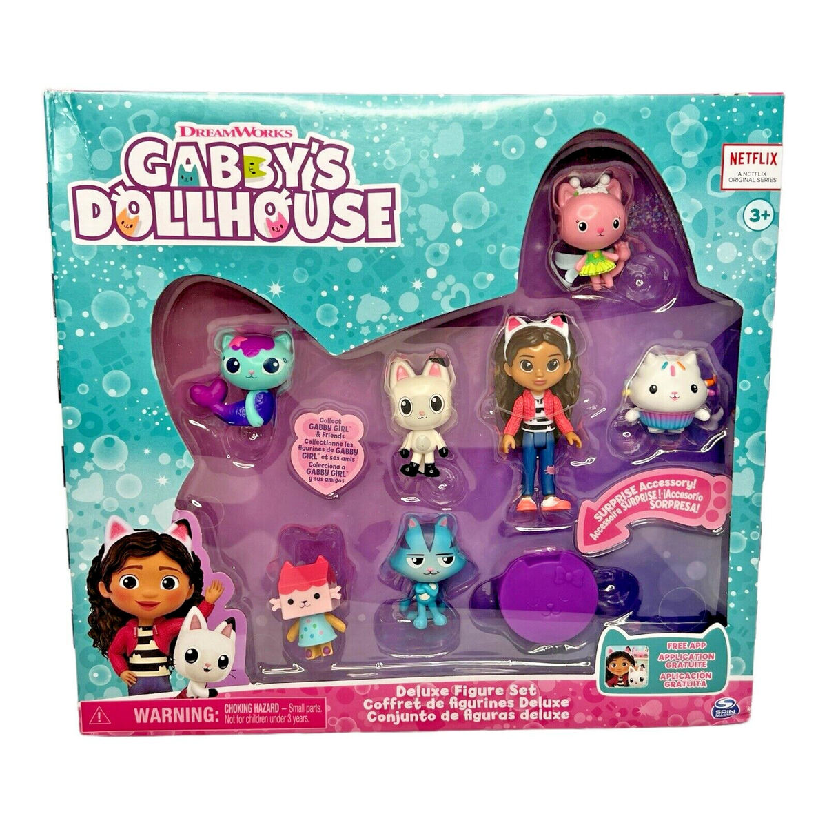  Gabby's Dollhouse, Deluxe Figure Gift Set with 7 Toy Figures  and Surprise Accessory, Kids Toys for Ages 3 and up : Toys & Games