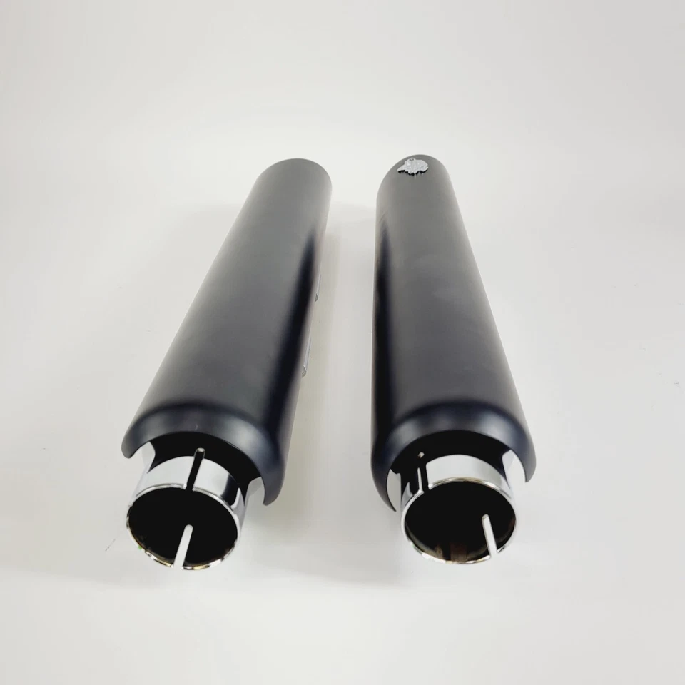 Silenciadores Vance & Hines Twin Slash 3" negros sin cordones 07-09 Harley-Davidson Fat Boy Foto 3 de 4