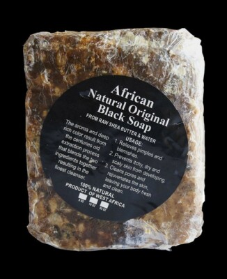 Herboganic Raw African Black Soap 16 oz