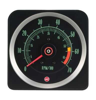 1969 Tachometer-w/6000 rpm Redline/ 7000 rpm Max for Camaro | eBay