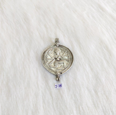Vintage Handgefertigt Tribal Tod Göttin Kali Silber Amulet Anhänger 11 Gramm J78