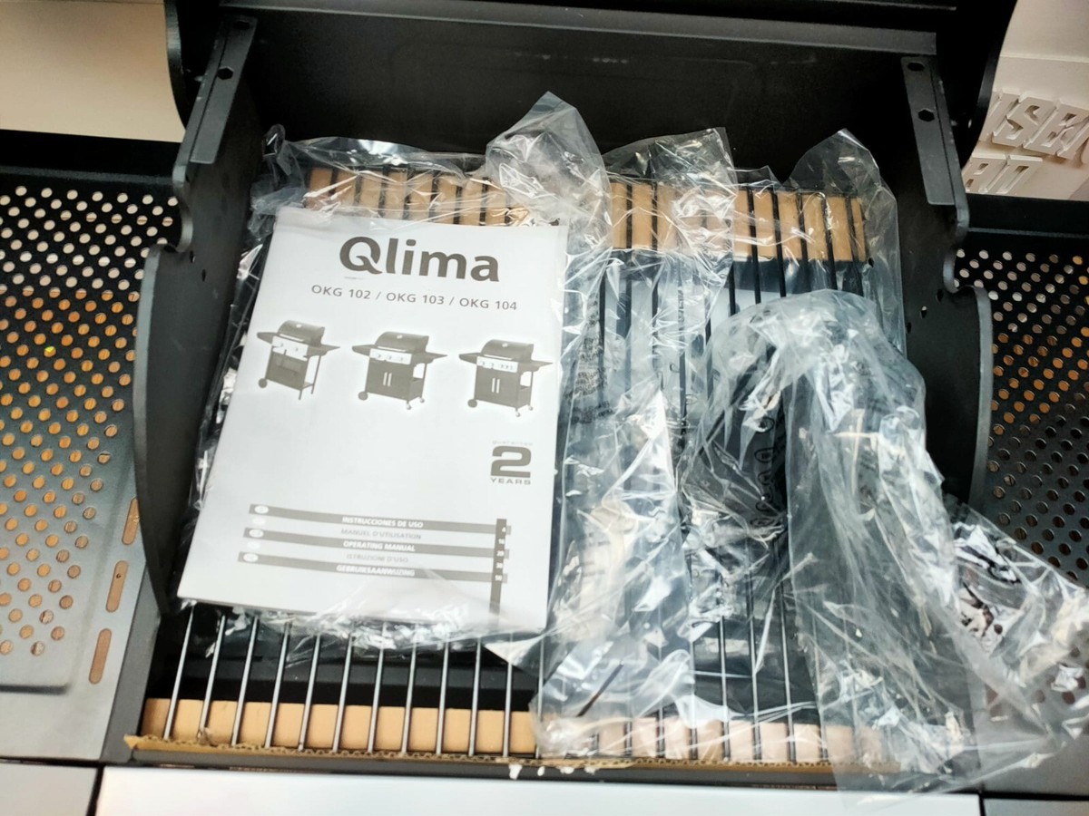 Barbecue A Gas Qlima OKG102 Da Esterno - 2 Fuochi, 6000W, Con Termometro E Ripiani, Per 5-6 Persone - Foto 6