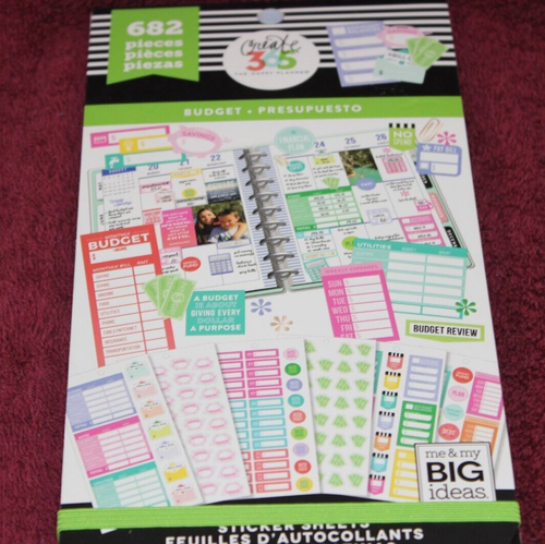 ME & MY BIG IDEAS Tiny Sticker Pad - Budget Theme | 85 Stickers For Planners, Journals, Crafts