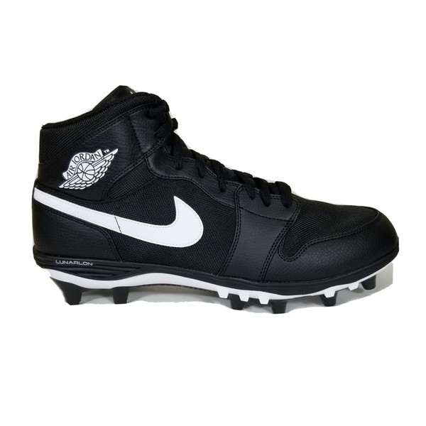 Nike Air Jordan 1 TD Mid Football Cleats Black AR5604001 Mens Size 13