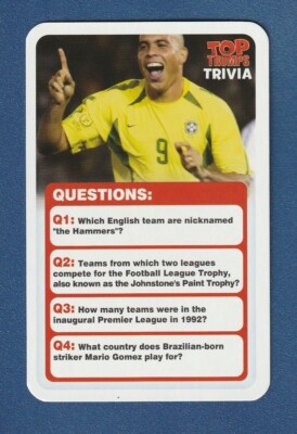 RONALDO 2010 Top Trumps FIFA WORLD CUP Soccer Trivia Game Card Brazil Football!