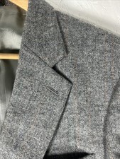 Vtg Oakton Blazer Wool Tweed Sport Coat Mens 44L Gray