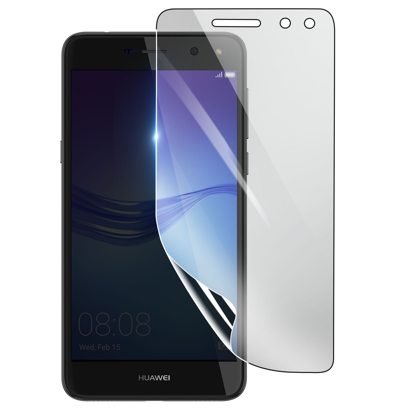 Protection Écran 3mk pour Huawei Y6 2017 Film Hydrogel Transparent Antichoc