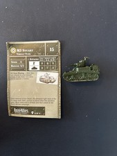  Axis  Allies Miniatures BASE SET M3 Stuart with card 12/48 