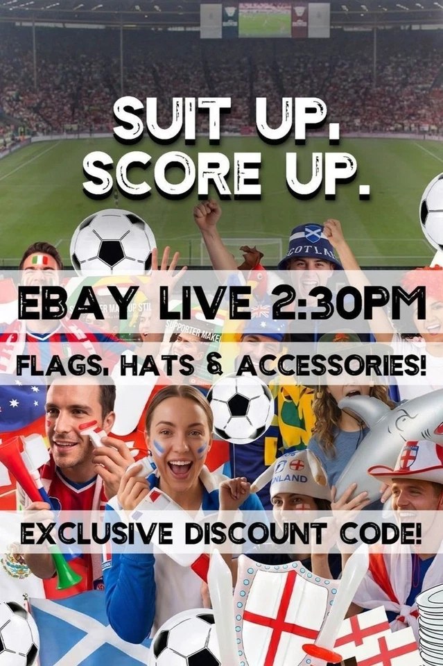 World Cup Kickoff Party! Costume Hats, Flags & Matchday Accessories LIVE