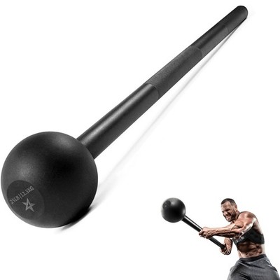 Yes4All Steel Mace Bell for Strength Training, 25 Pounds, F. Black 25lbs