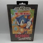 Sega Genesis Sonic the Hedgehog Not For Resale Complete Case & Manual NTSC