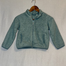 Uniqlo Kids Jacket Soft Shell Long Sleeve Full Zip Green Boys Size 5-6Y 120