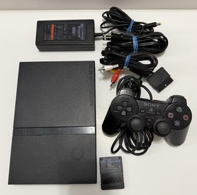 Sony PlayStation 2 [PS2] Slim Console SCPH-70012 w/Box! *Tested & Working/Read*
