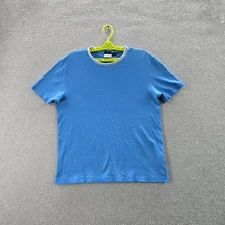 BOSS Men Shirt L Blue Short Sleeve Slim Fit